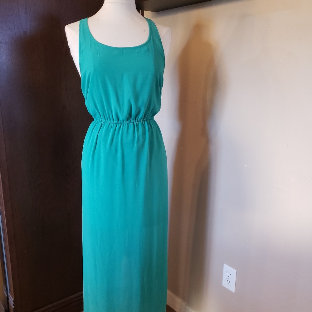 Teal maxi dress